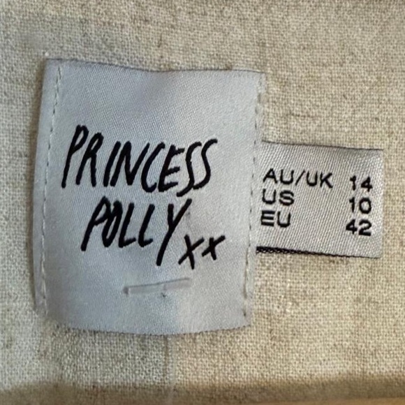 Princess Polly Beige Cutout Tie-Front Romper – Size US 10 - Picture 6 of 6